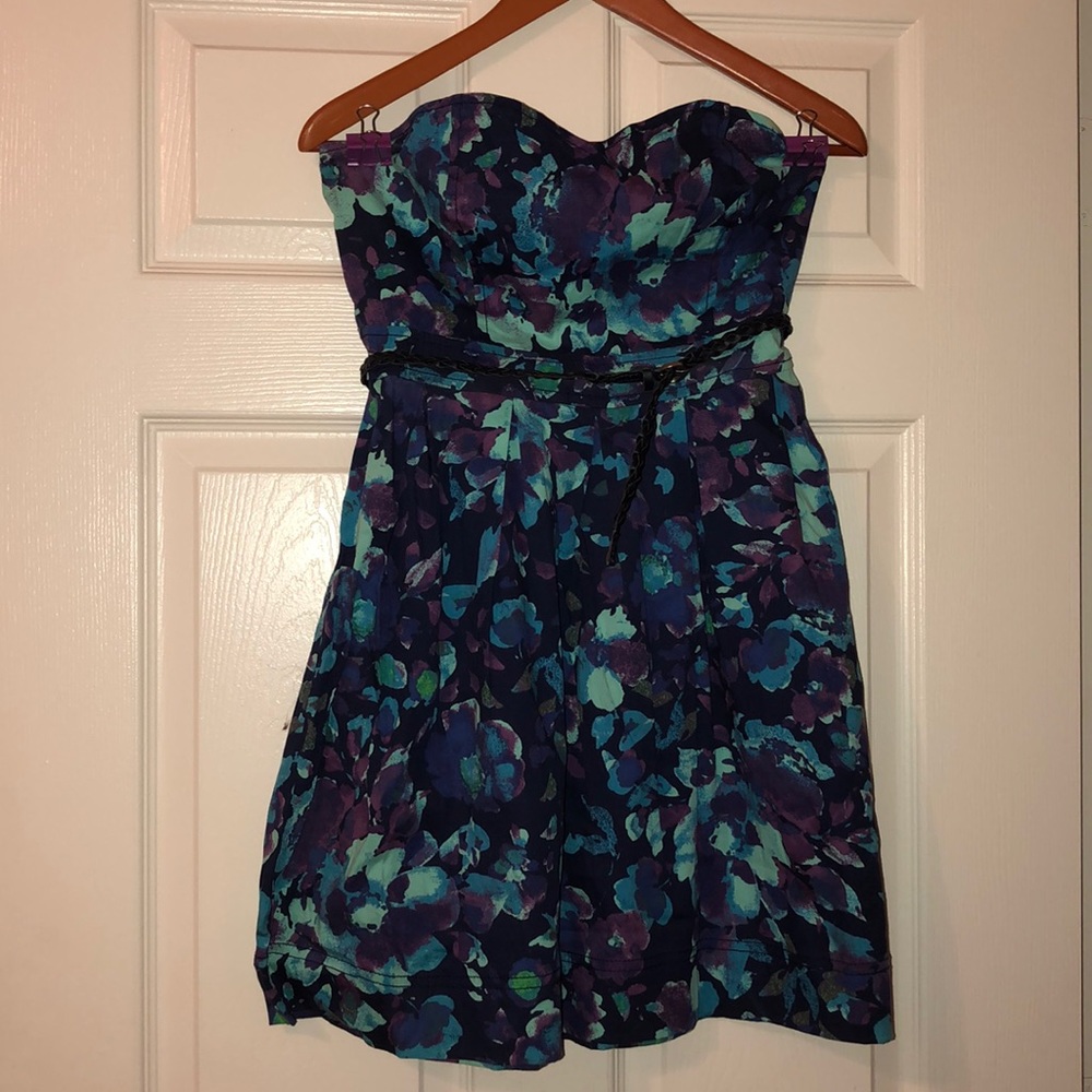 Charlotte Russe strapless dress with belt